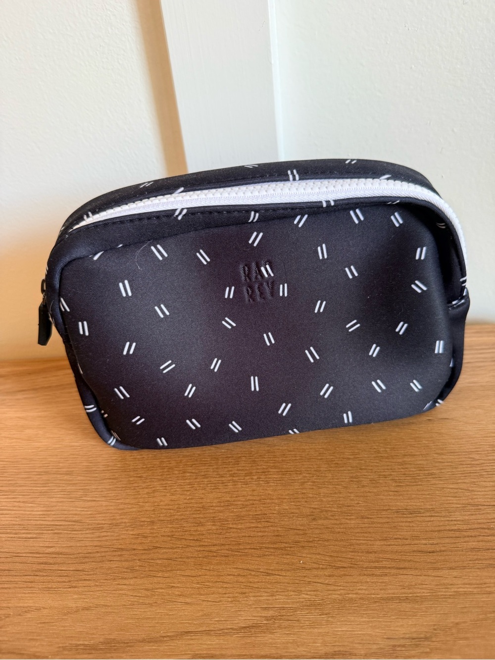 Rad Rev Neoprene Double Zip Pouch Black White